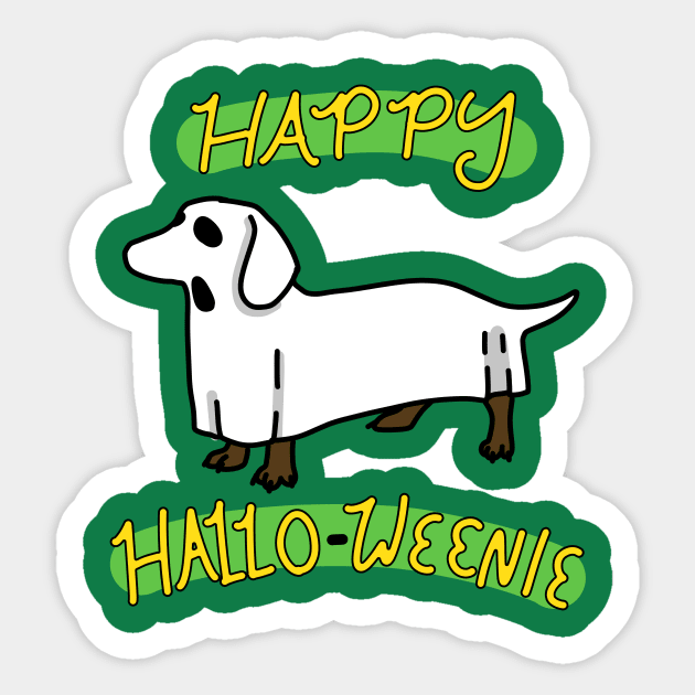 Happy Hallo-Weenie Sticker by tushycatt